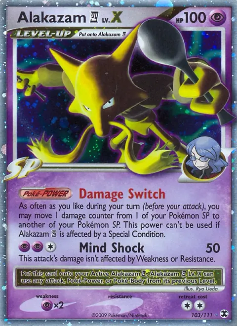 Alakazam E4 LV.X, card 103 from Rising Rivals