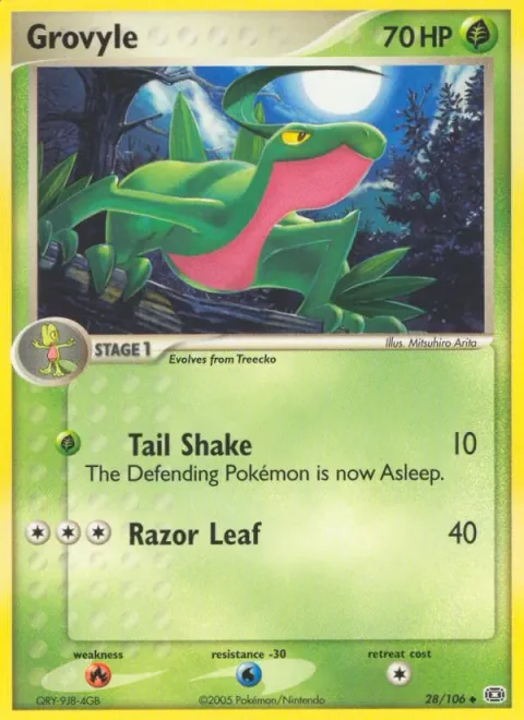 Grovyle, carte 28 de Emerald