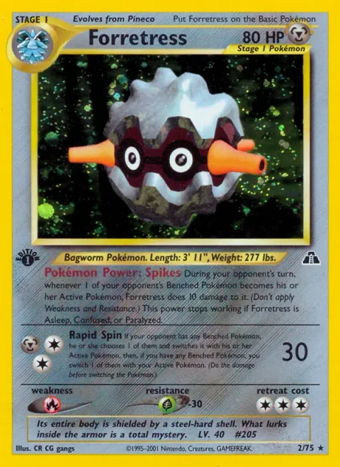 Forretress, card 2 from Neo Discovery