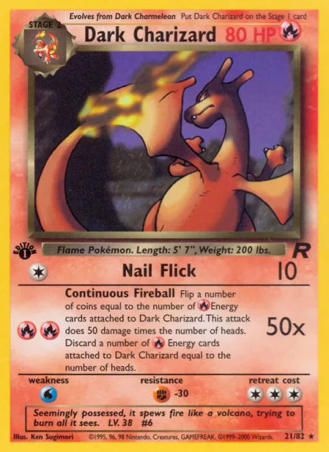 Dark Charizard, carte 21 de Team Rocket