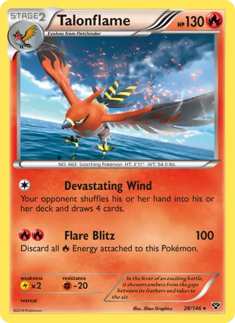 Talonflame, carte 28 de XY