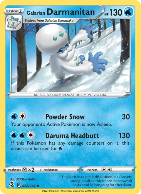 Galarian Darmanitan, carte 72 de Fusion Strike