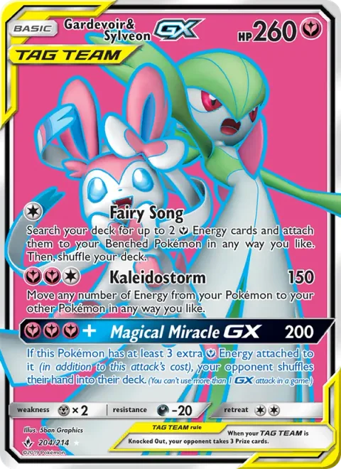 Gardevoir & Sylveon GX, carte 204 de Unbroken Bonds