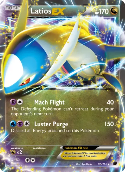 Latios-EX, card 86 from Plasma Freeze
