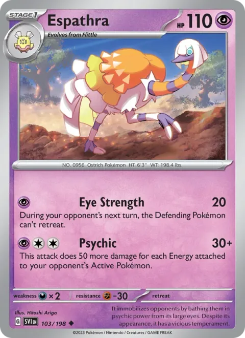 Espathra, card 103 from Scarlet & Violet
