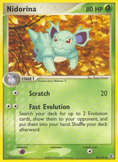 Nidorina, card 40 from FireRed & LeafGreen
