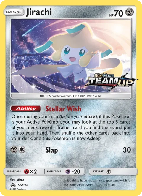 Jirachi, card SM161 from SM Black Star Promos