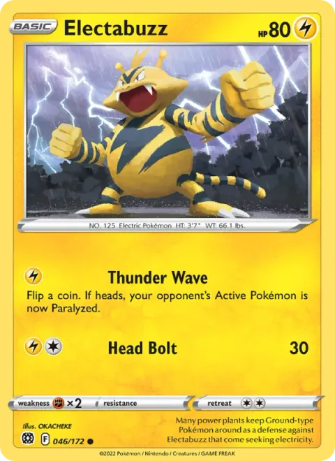 Electabuzz, card 046 from Brilliant Stars