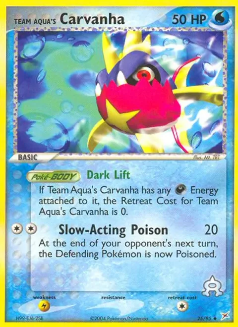 Team Aqua's Carvanha, card 25 from Team Magma vs Team Aqua