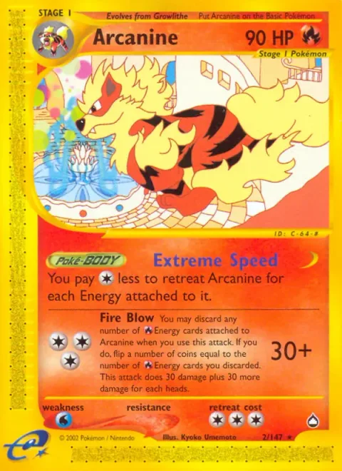Arcanine, carte 2 de Aquapolis
