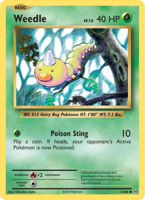 Weedle, carte 5 de Evolutions