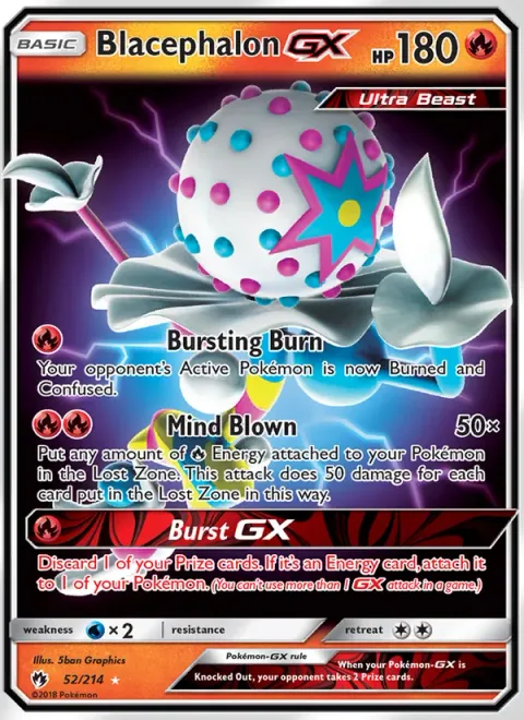 Blacephalon GX, carte 52 de Lost Thunder