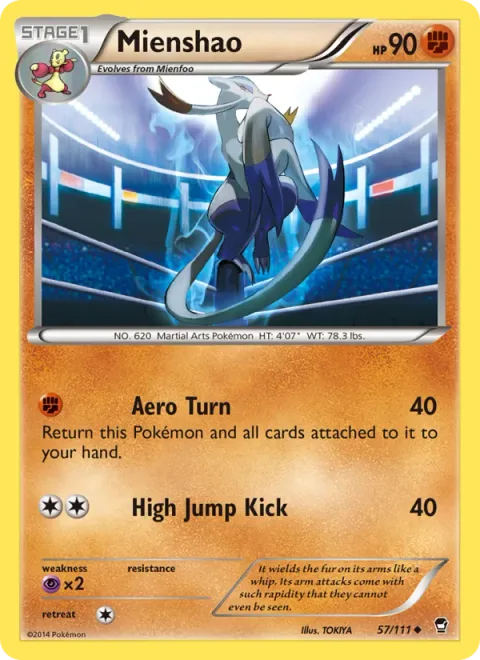 Mienshao, carte 57 de Furious Fists