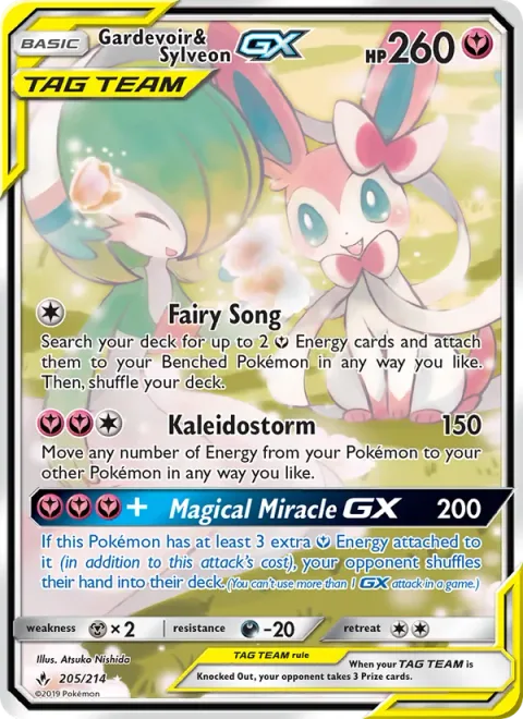 Gardevoir & Sylveon GX, card 205 from Unbroken Bonds
