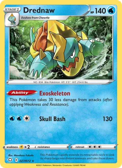 Drednaw, card 27 from Shining Fates