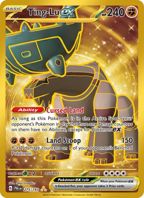 Ting-Lu ex, card 275 from Paldea Evolved