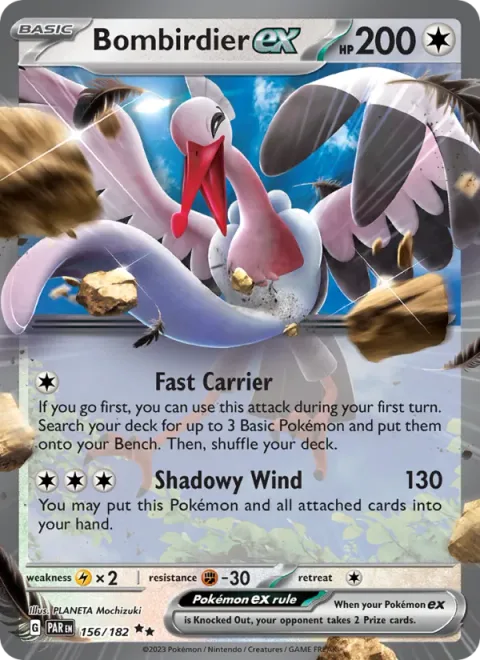 Bombirdier ex, card 156 from Paradox Rift