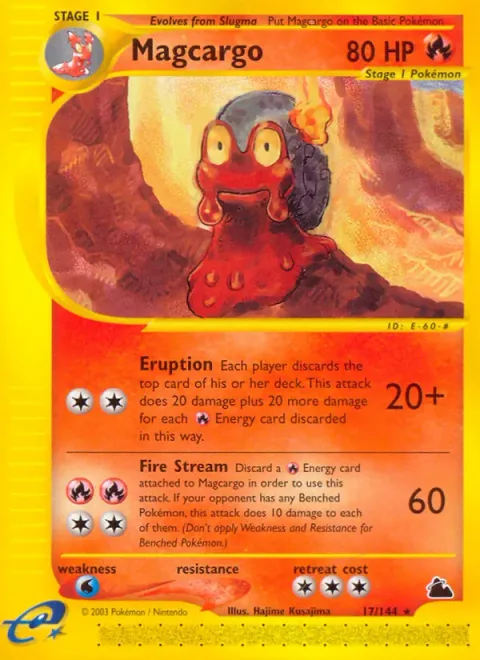 Magcargo, card 17 from Skyridge