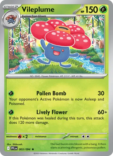 Vileplume, carte 003 de Phantasmal Flames