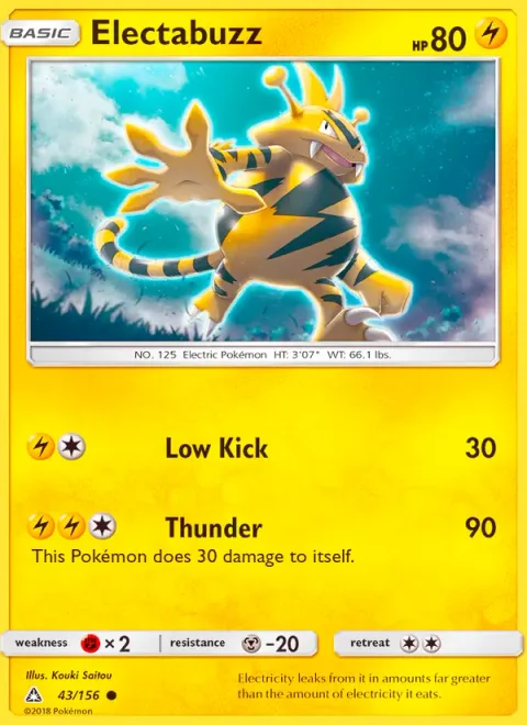 Electabuzz, carte 43 de Ultra Prism