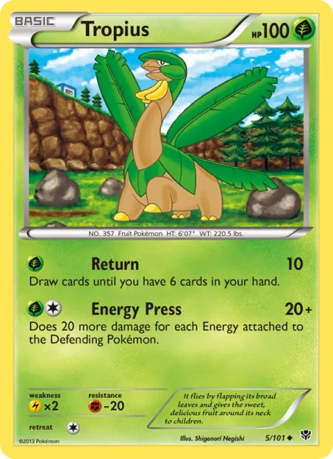 Tropius, carte 5 de Plasma Blast