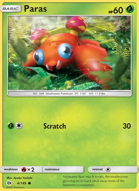 Paras, card 4 from Sun & Moon