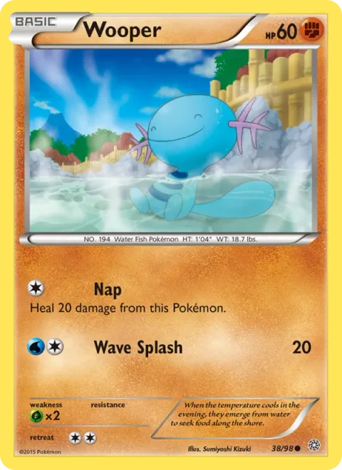 Wooper, card 38 from Ancient Origins