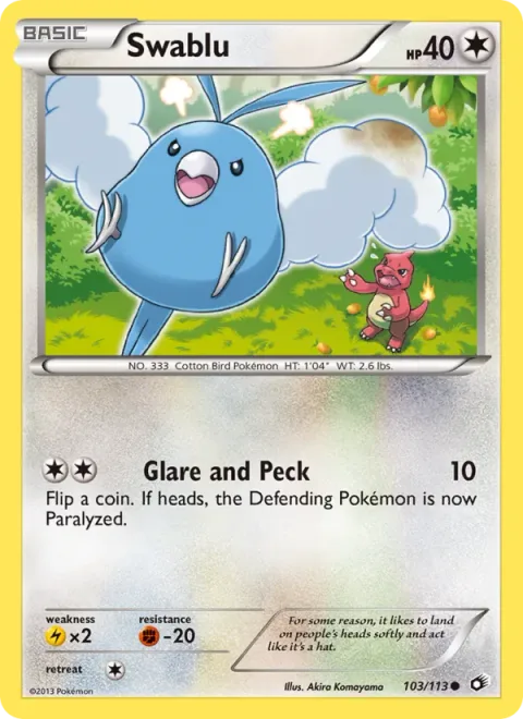 Swablu, carte 103 de Legendary Treasures
