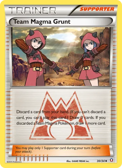 Team Magma Grunt, card 30 from Double Crisis