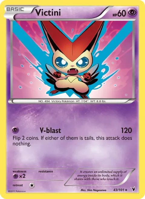 Victini, carte 43 de Noble Victories