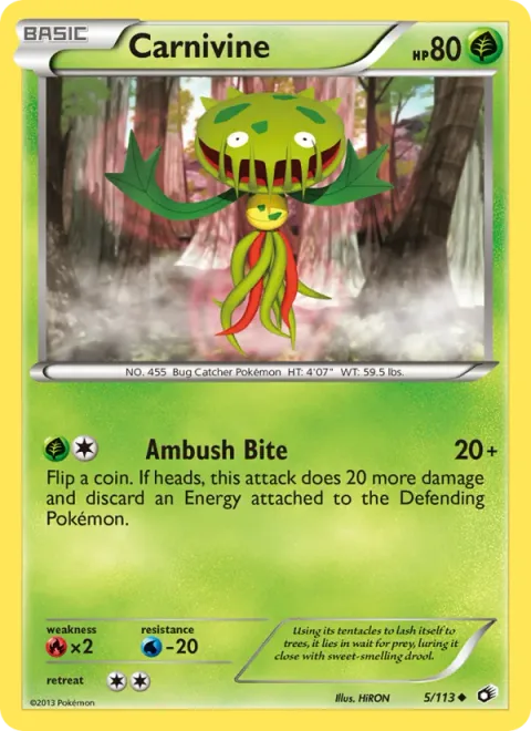 Carnivine, card 5 from Legendary Treasures