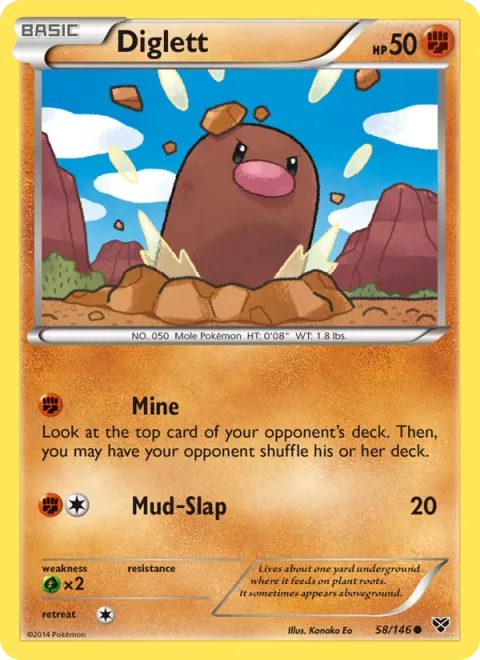 Diglett, carte 58 de XY
