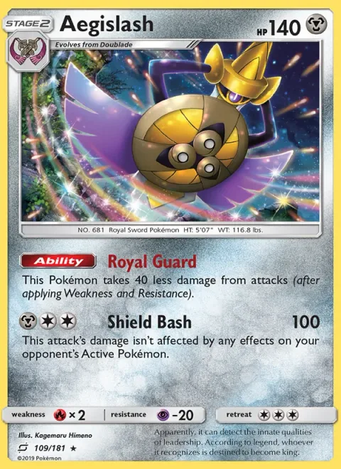 Aegislash, carte 109 de Team Up