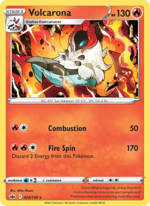 Volcarona, card 24 from Chilling Reign