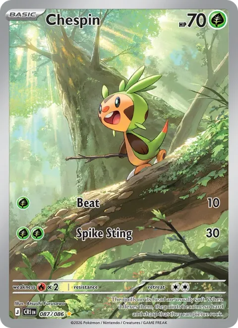 Chespin, card 087 from Chaos Rising
