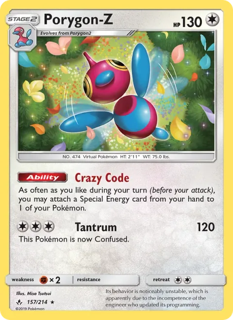 Porygon-Z, carte 157 de Unbroken Bonds