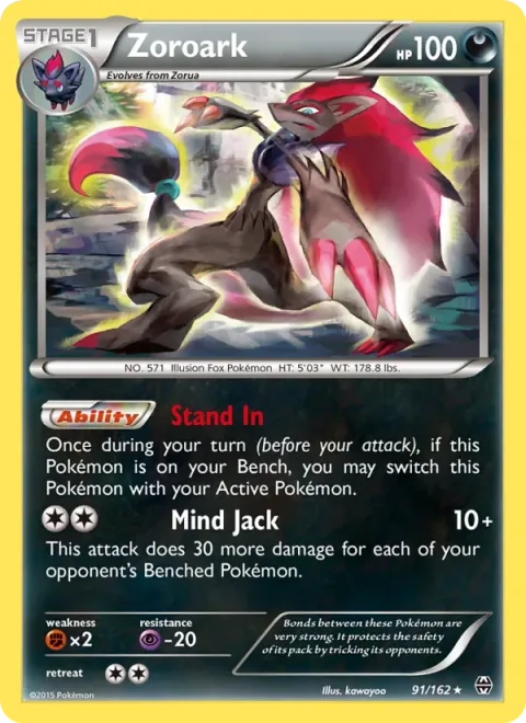 Zoroark, card 91 from BREAKthrough