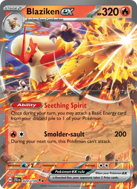 Blaziken ex, card 024 from Journey Together