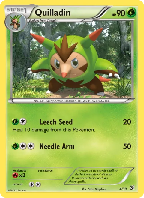 Quilladin, card 4 from Kalos Starter Set
