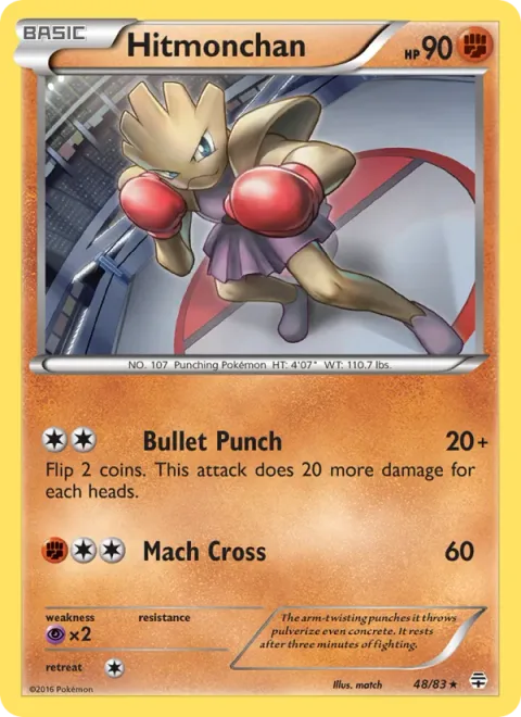 Hitmonchan, carte 48 de Generations