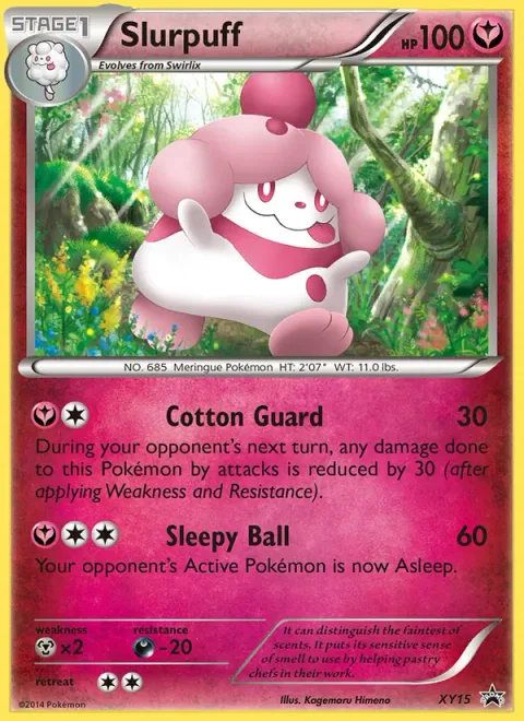 Slurpuff, card XY15 from XY Black Star Promos