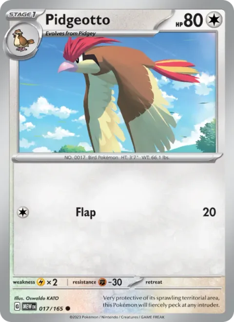 Pidgeotto, carte 017 de 151