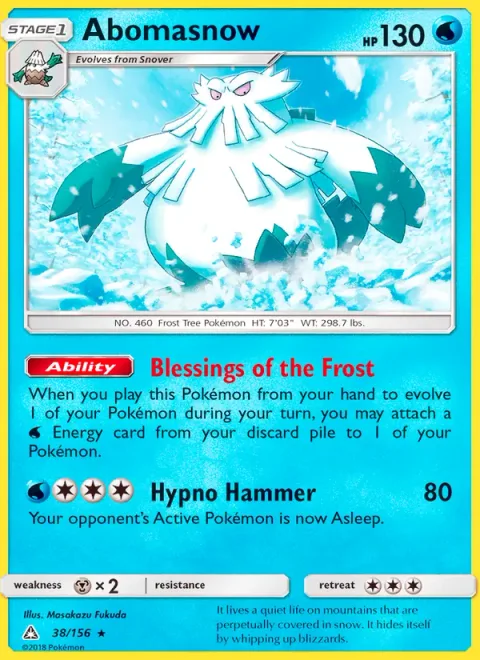 Abomasnow, card 38 from Ultra Prism