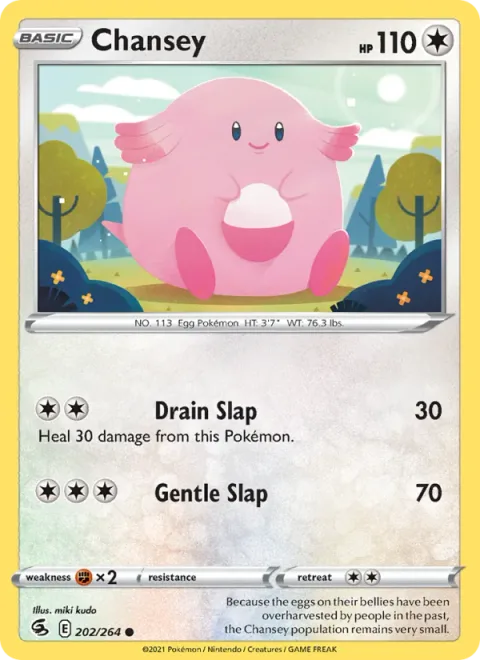 Chansey, card 202 from Fusion Strike