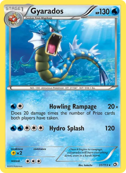 Gyarados, carte 31 de Legendary Treasures
