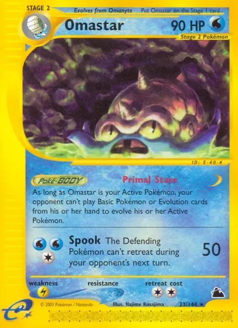 Omastar, card 23 from Skyridge