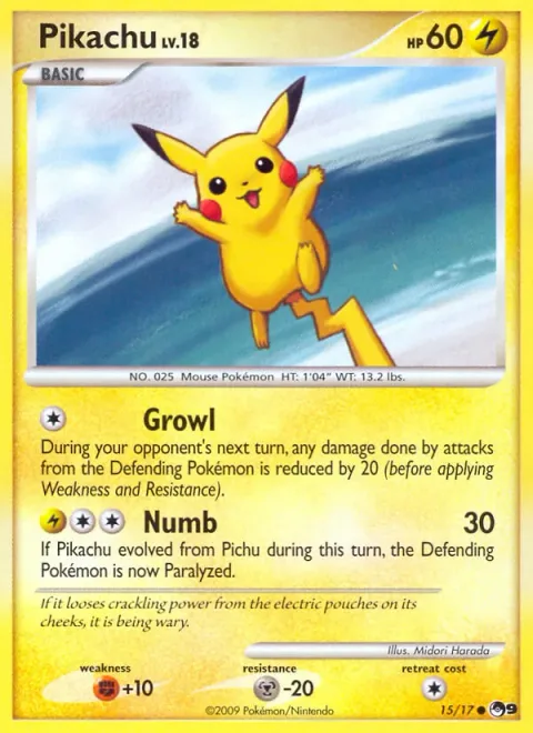 Pikachu, carte 15 de POP Series 9