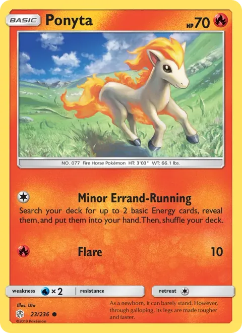 Ponyta, card 23 from Cosmic Eclipse