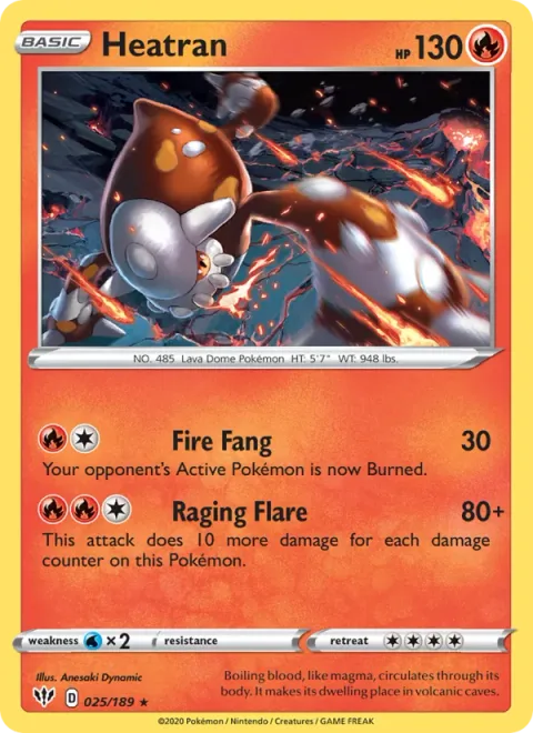 Heatran, carte 25 de Darkness Ablaze