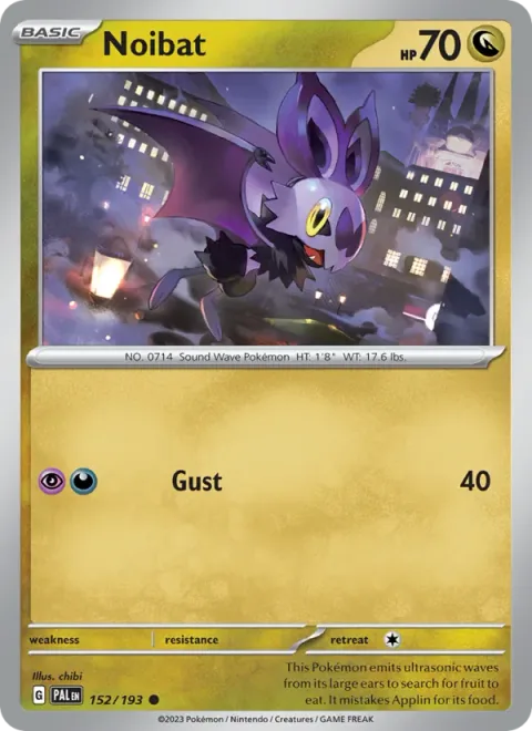 Noibat, card 152 from Paldea Evolved